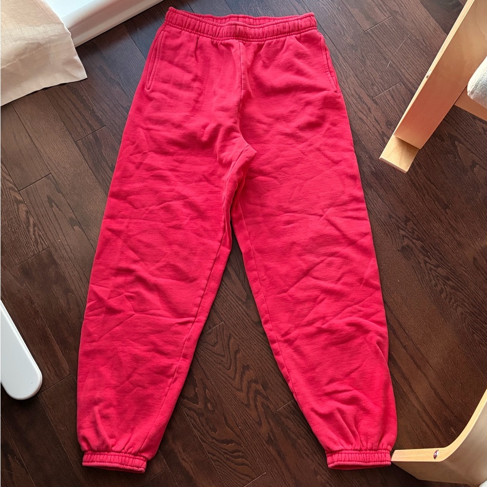TNA Cozy Fleece barrel sweat Pants - Red - Picture 7 of 9